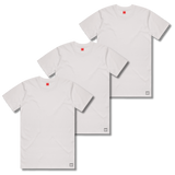 8six400 Box Logo 3 Pack T-Shirt - White - Men's