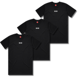 8six400 Stripe Logo 3 Pack T-Shirt - Black - Men's