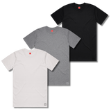 8six400 Box Logo 3 Pack T-Shirt - White-Black-Grey - Men's